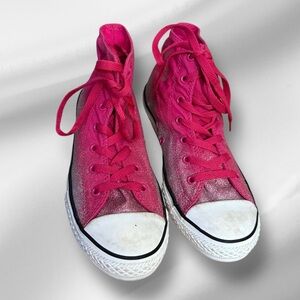 Converse All Star Pink Metallic High Top Athletic Shoes